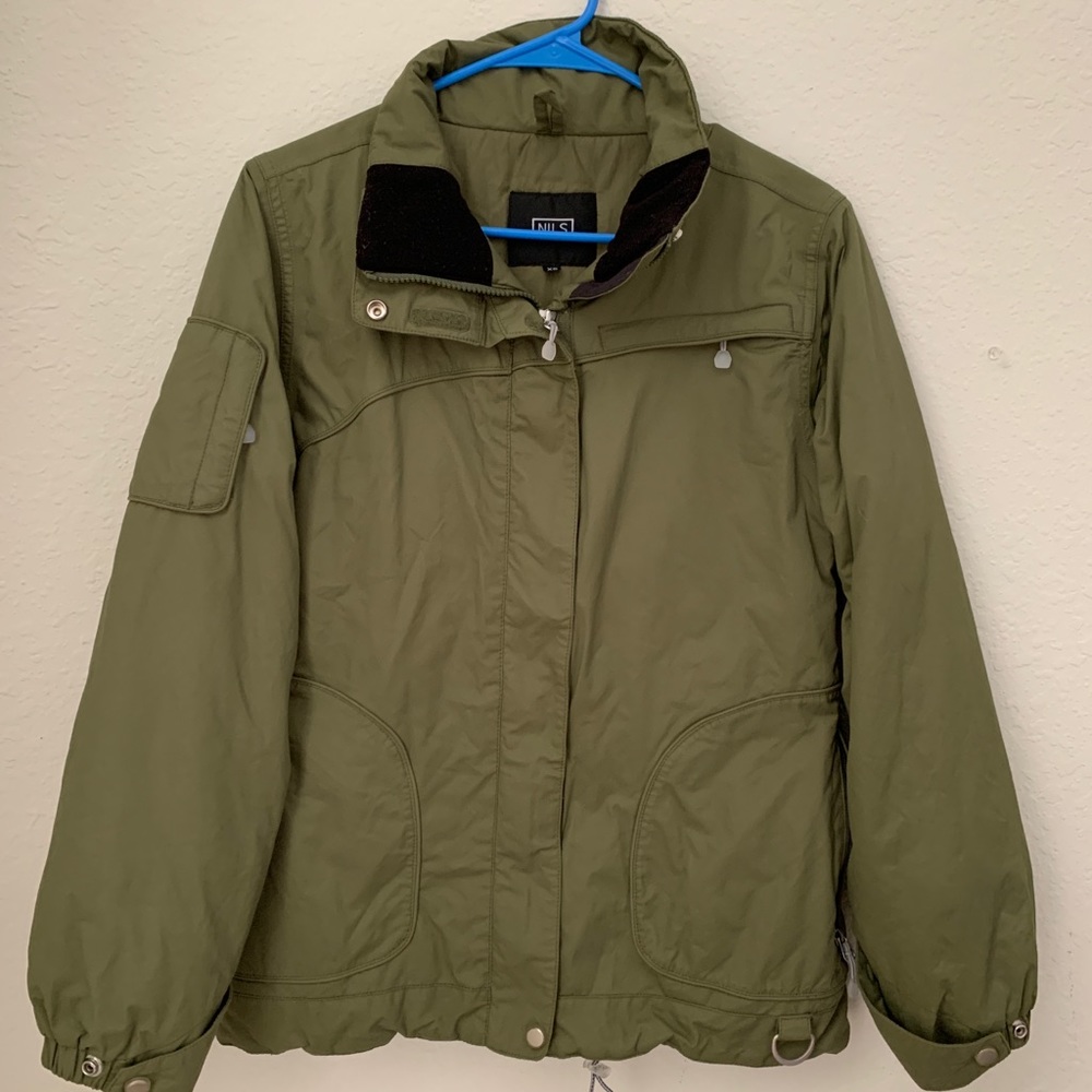 NILS Olive Green Ski Jacket Nylon XS Womens